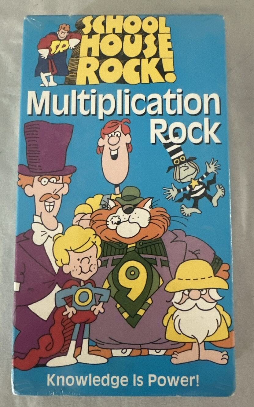 Brand New Sealed Schoolhouse Rock - Multiplication Rock (VHS, 1995)